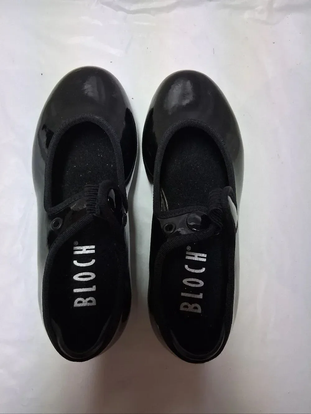 Bolch Black Size 10W Childs Tap/Dance Shoes Preowned
